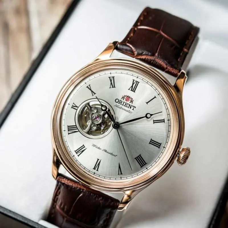 Orient Open Heart Champagne Classical Dial Men's Watch- AG00001S